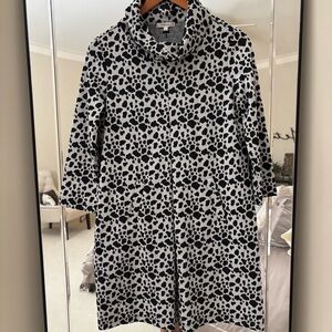 Tyler Boe Black and White Leopard Print Dress size S
